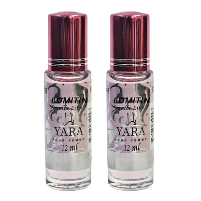 Fragrance Perfume Oils Yara Pour Femme Parfum Roll On Body Oil for Women (12ml) (Pack of 2)