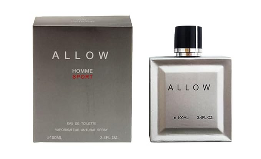 Allow Homme Sport Cologne for Men 3.4/100ml, Eau de Toilette, Natural Spray