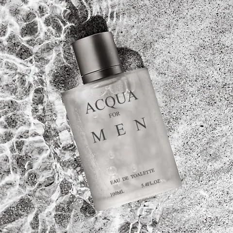 Aqcua Cologne for Men 3.4oz/100ml Eau de toilette, Fragrance for Men