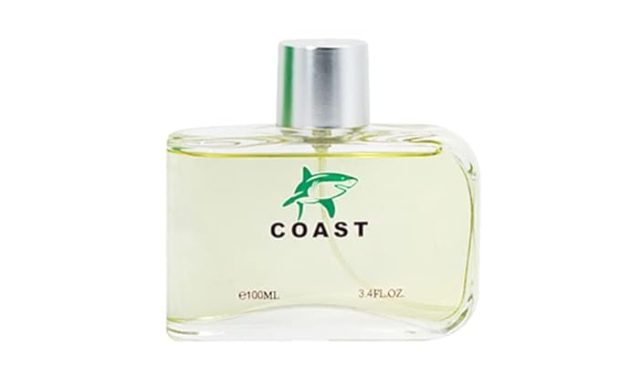 Coast Green Cologne for Men 3.4oz/100ml Eau de Toilette, Natural Spray