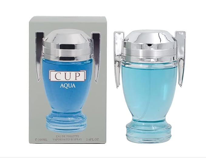 Cup Aqua Cologne for Men 3.4oz/100ml Eau de Toilette, Natural Spray, Fragrance for Men