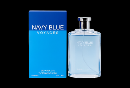 Navy Blue Voyage Cologne for Men 3.4oz/100ml Eau de Toilette, Fragrance for Men
