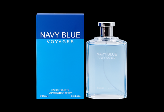 Navy Blue Voyage Cologne for Men 3.4oz/100ml Eau de Toilette, Fragrance for Men