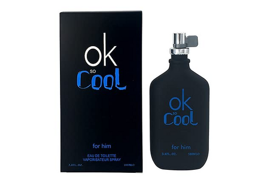 Ok So Cool Cologne for Men 3.4oz/100ml Eau de Toilette, Natural Spray…