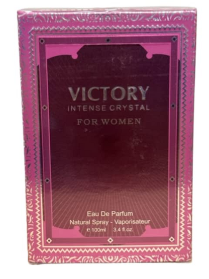 Victory Intense Crystal Perfume for Women 3.4oz/100ml (Inspired by Bright Crystal) Eau De Parfum, Natural Spray